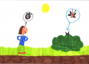 Chien ou papillon ? by Adèle, 8 ans